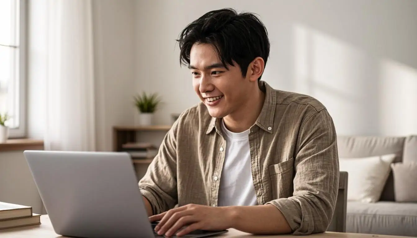 Person searching for jobs on laptop after aid endsed
