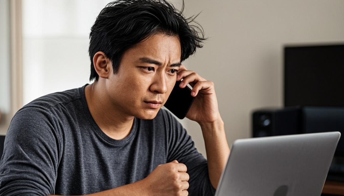Person certifying for unemployment benefits by phone
