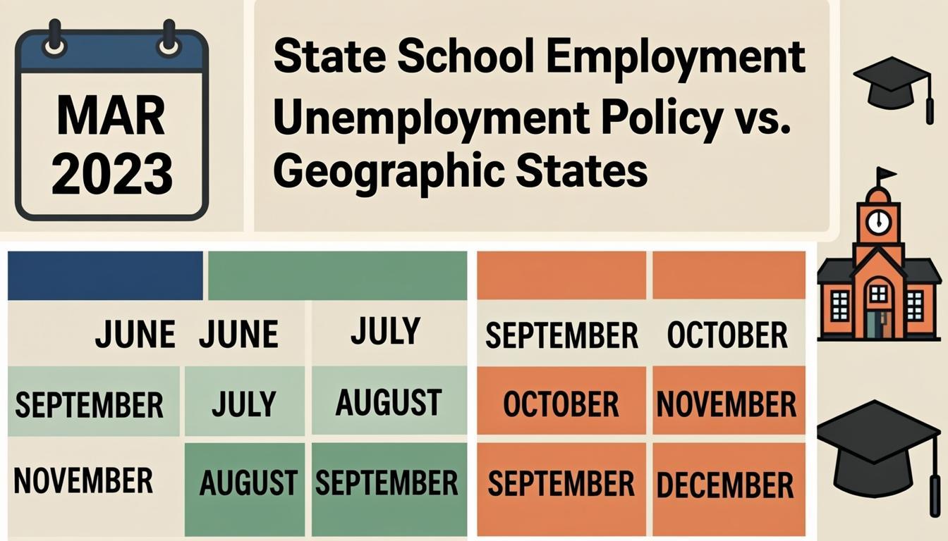 Comparison of unemployment eligibility for different types of school employees between academic terms