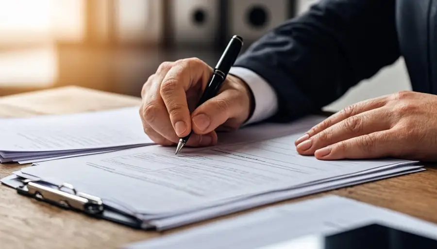 Filling out workers compensation and unemployment paperwork